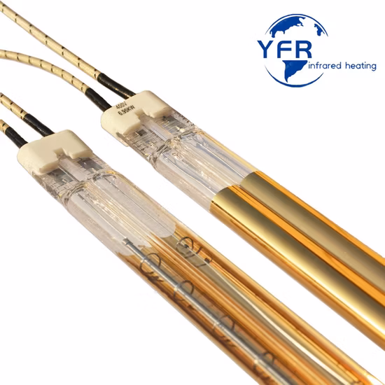 Riscaldatore IR in vetro al quarzo Lampade a infrarossi Lampada tubolare a luce alogena Elemento riscaldante elettrico con asta in ceramica